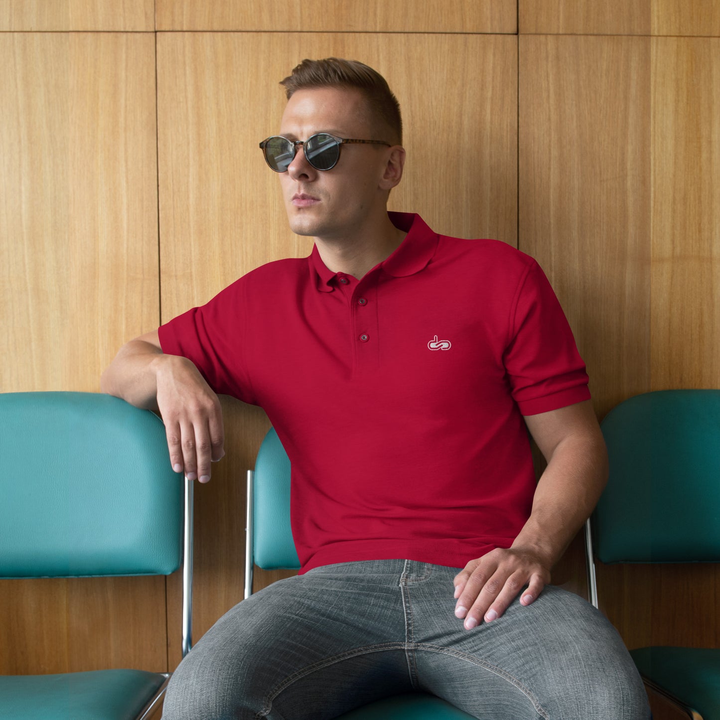DS // Men's Embroidered Premium Polo