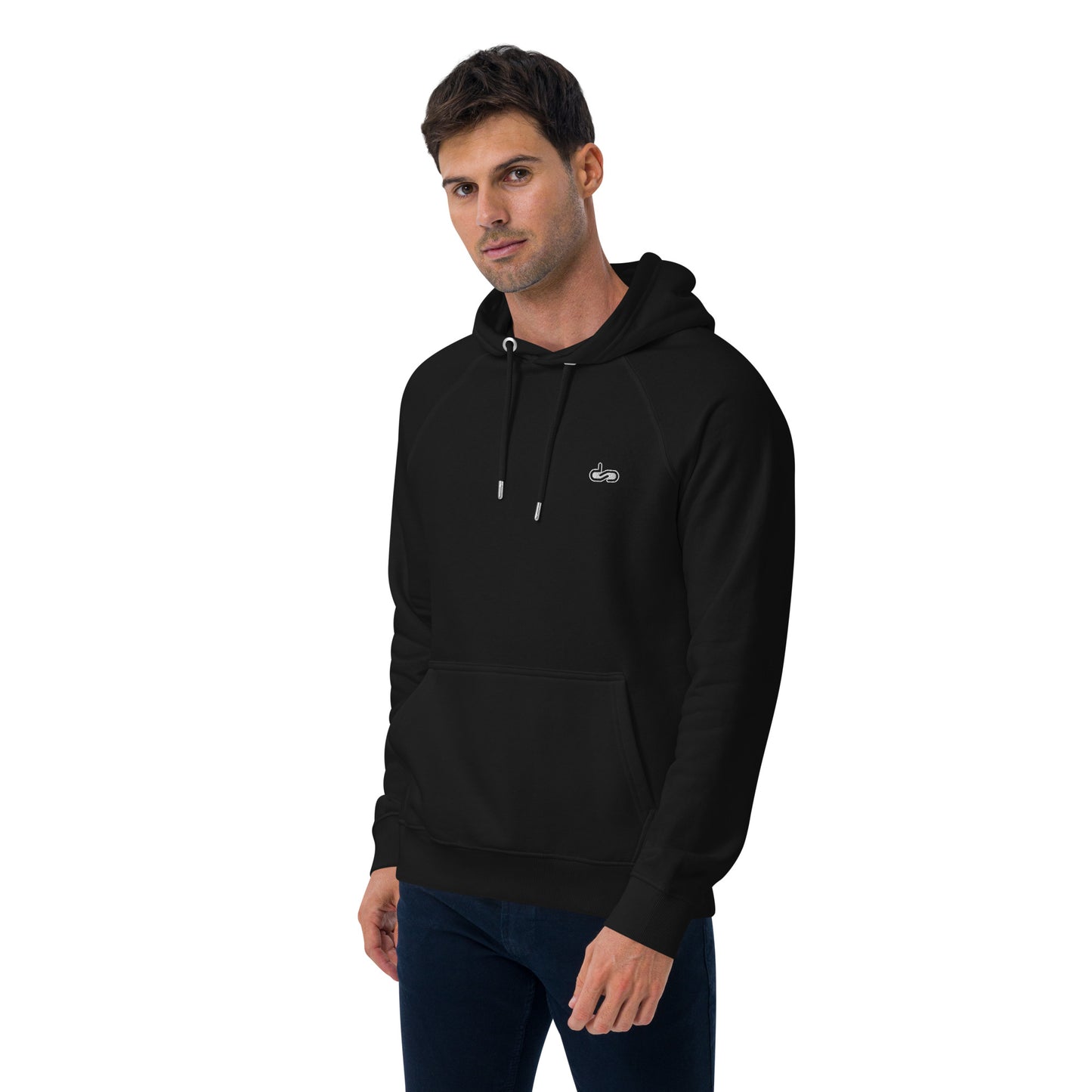 DS// Men's Embroidered Eco Raglan Hoodie