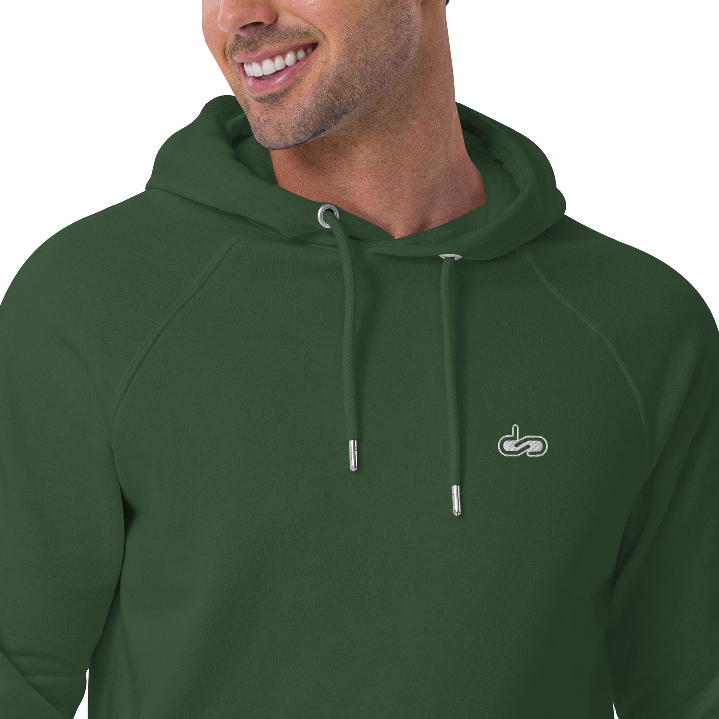 DS// Men's Embroidered Eco Raglan Hoodie