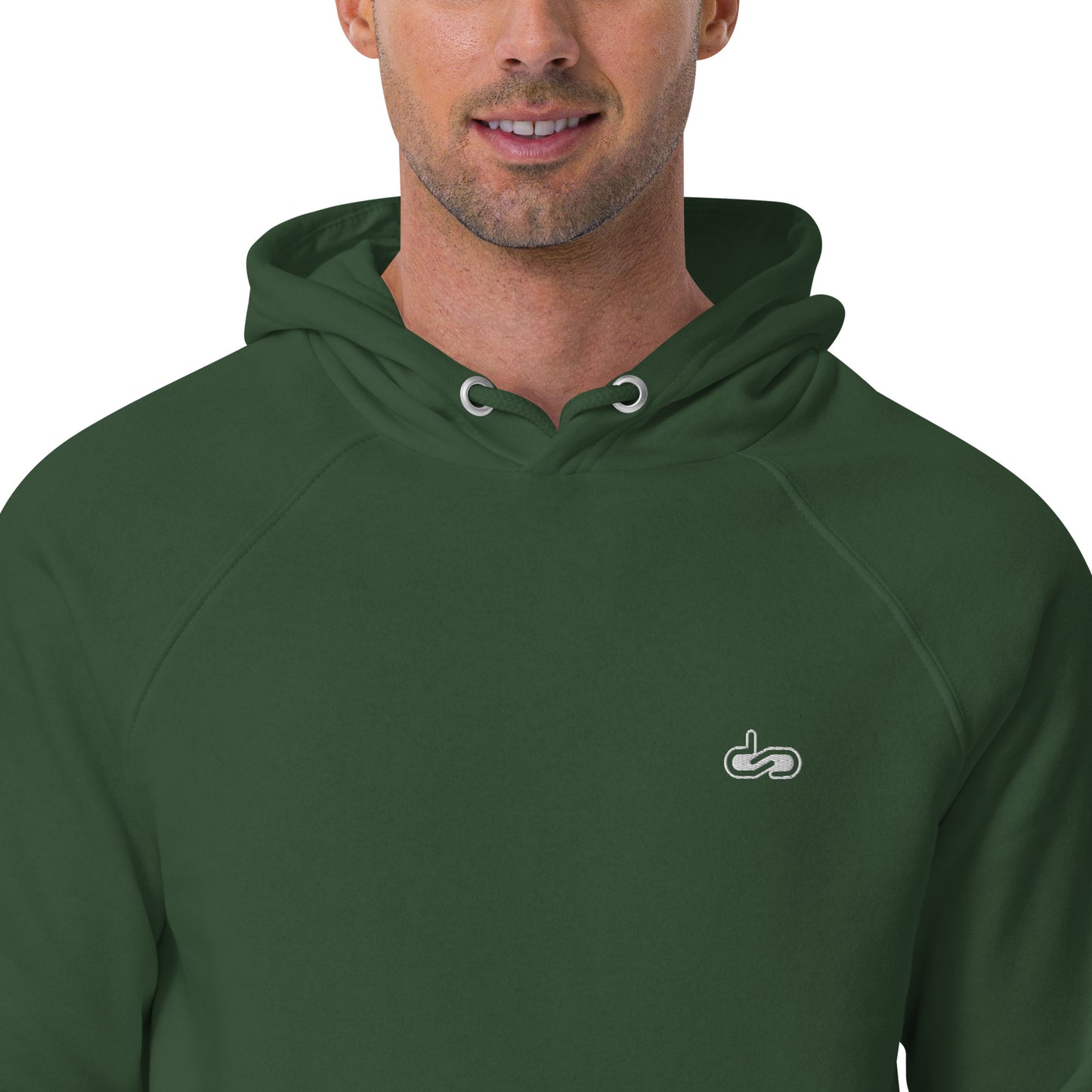 DS// Men's Embroidered Eco Raglan Hoodie
