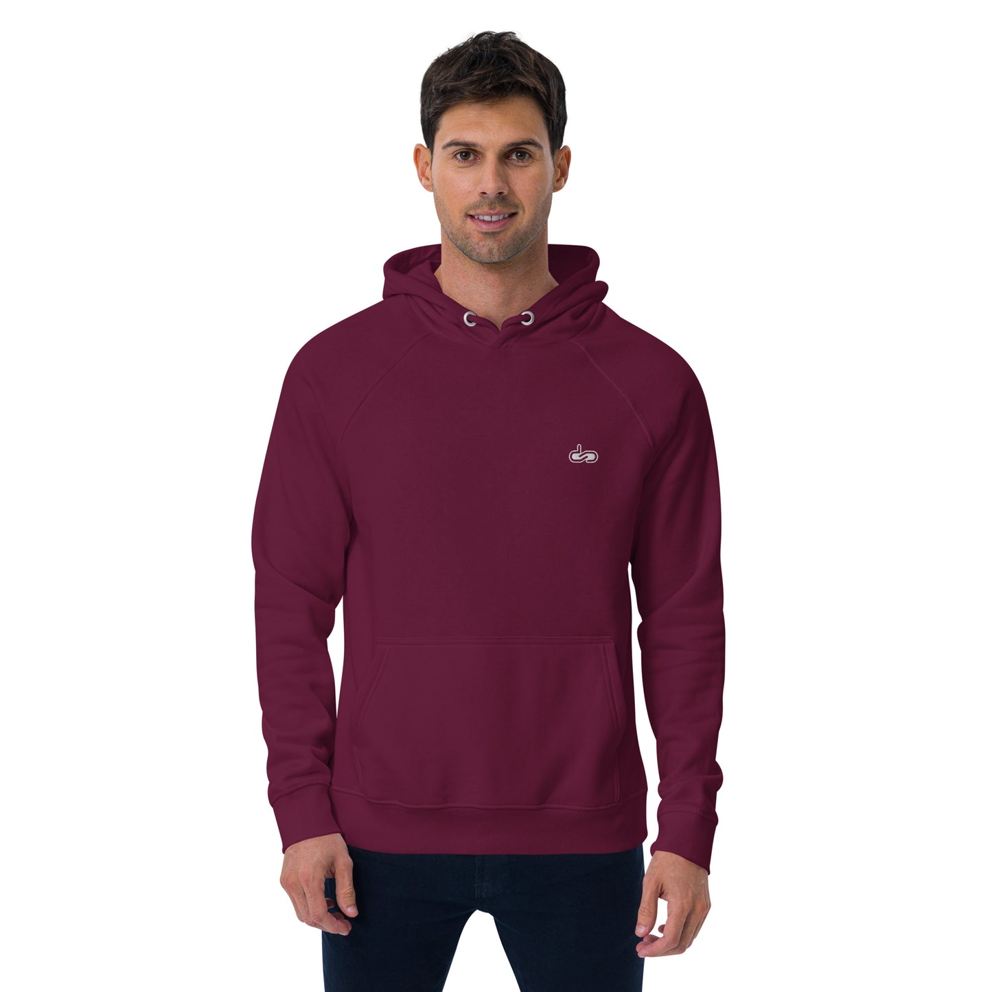 DS// Men's Embroidered Eco Raglan Hoodie