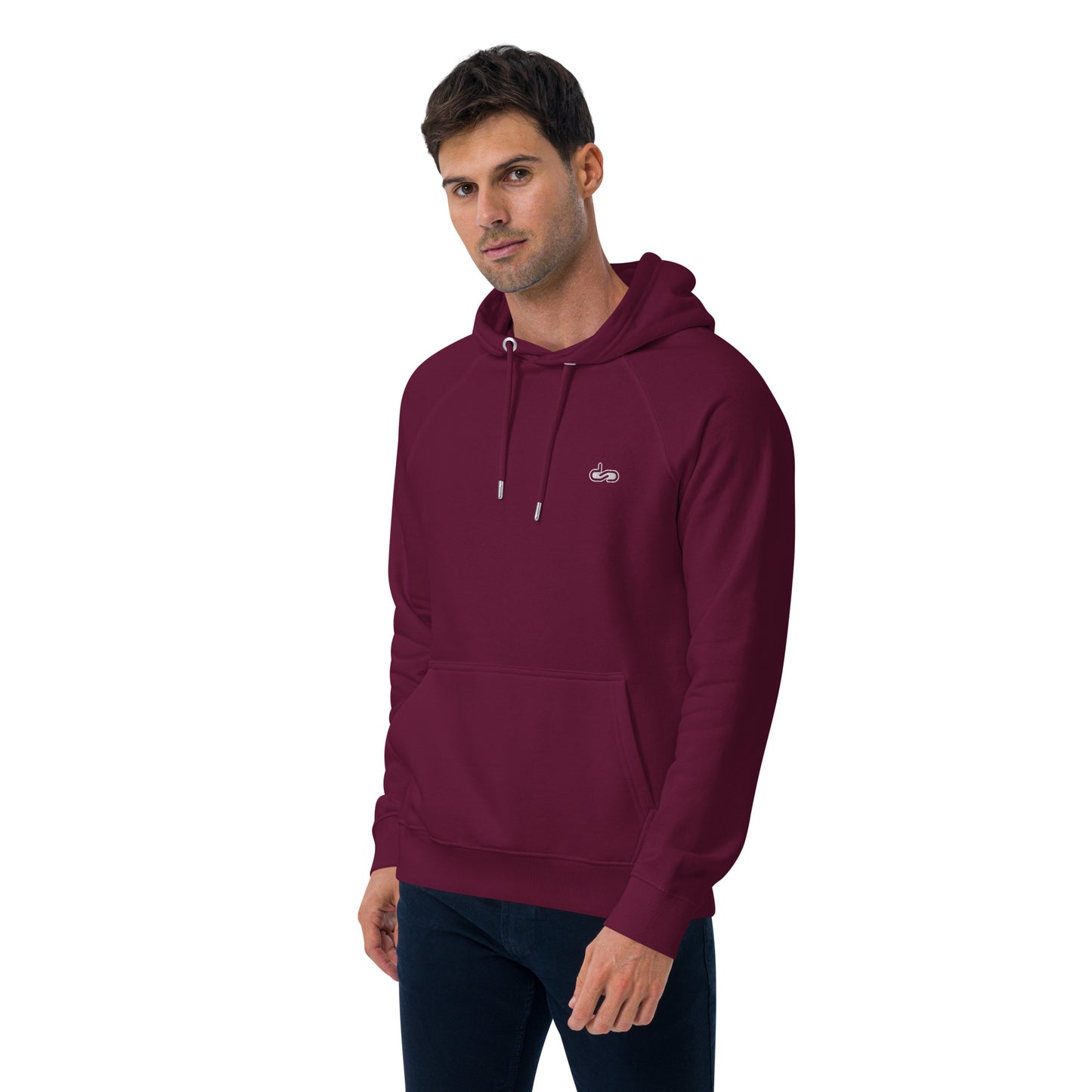 DS// Men's Embroidered Eco Raglan Hoodie