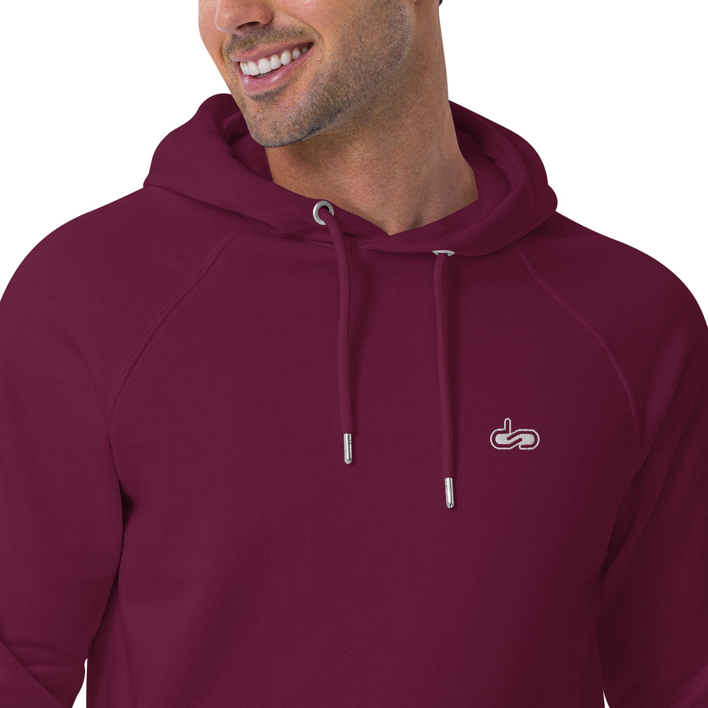 DS// Men's Embroidered Eco Raglan Hoodie