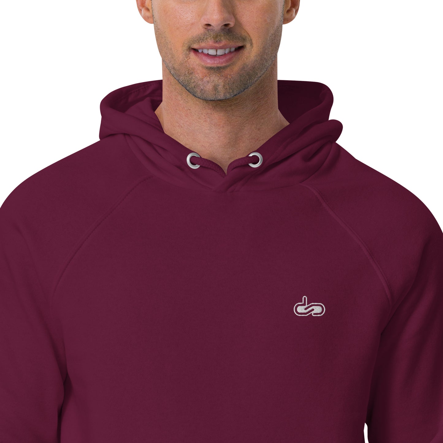DS// Men's Embroidered Eco Raglan Hoodie