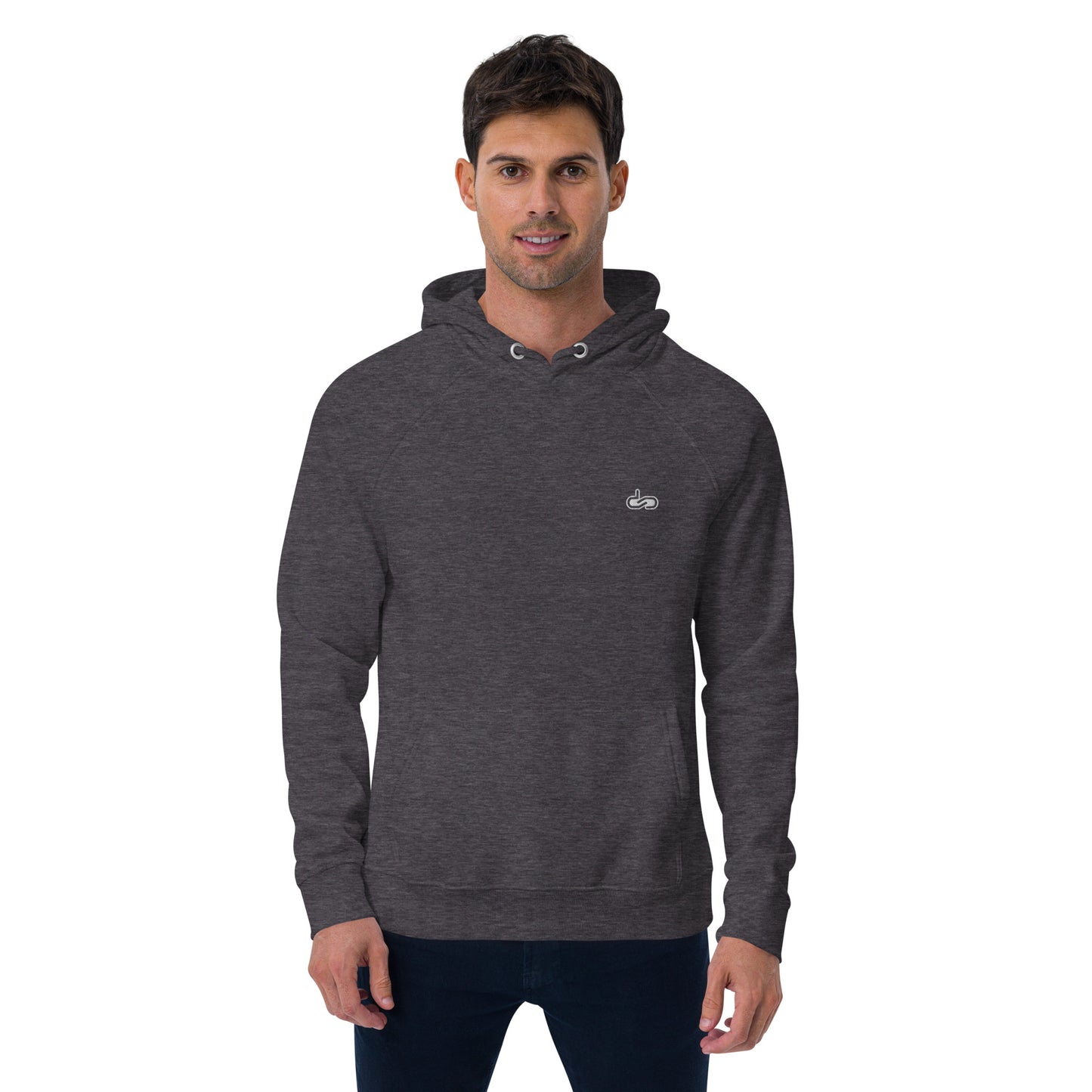 DS// Men's Embroidered Eco Raglan Hoodie