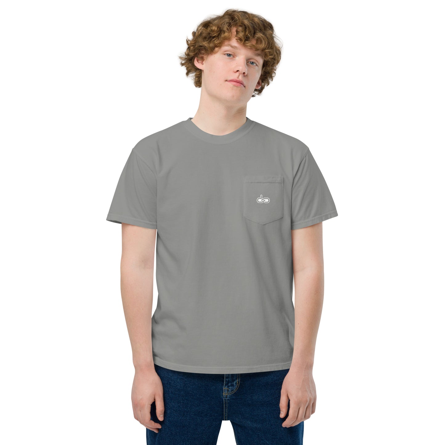 DS // Men's Embroidered Garment-dyed Pocket T-shirt