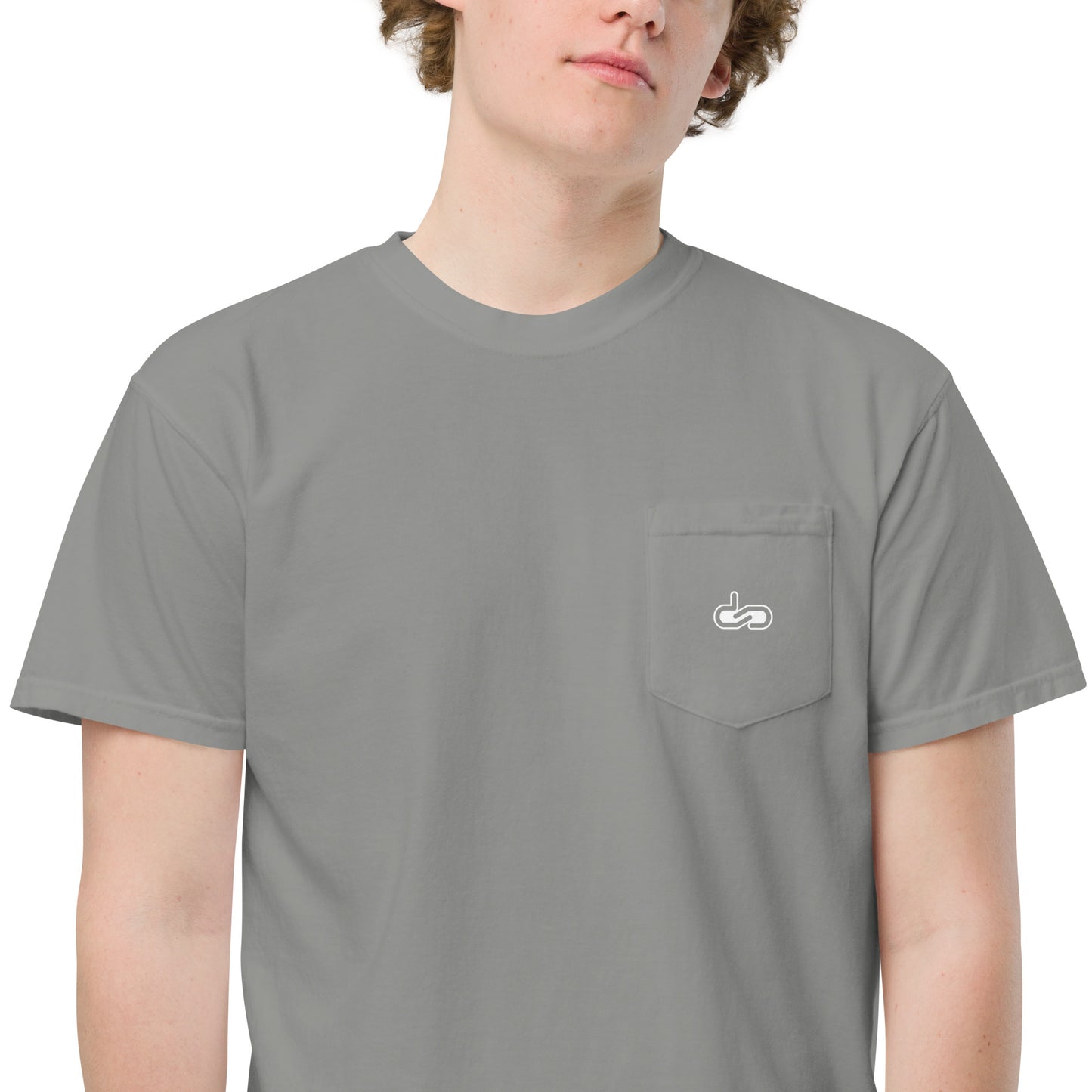 DS // Men's Embroidered Garment-dyed Pocket T-shirt