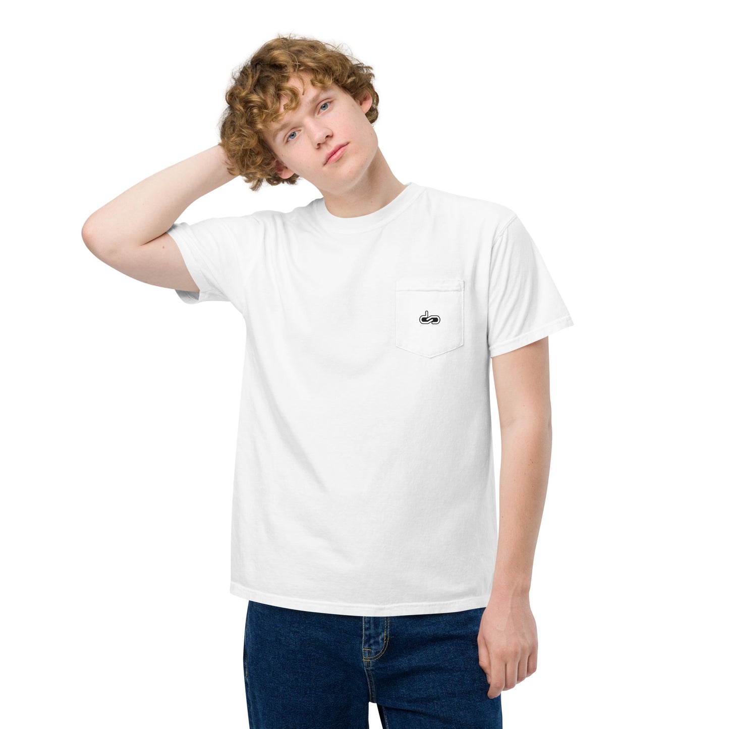 DS // Men's Embroidered Garment-dyed Pocket T-shirt