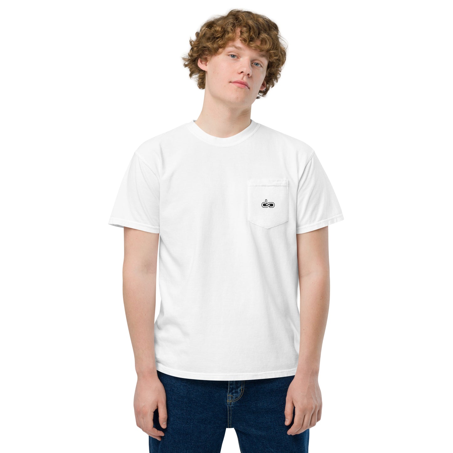 DS // Men's Embroidered Garment-dyed Pocket T-shirt