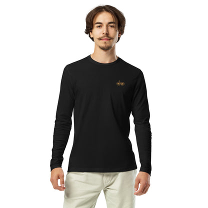 DS // Men's Embroidered Long Sleeve Fitted Crew T-shirt
