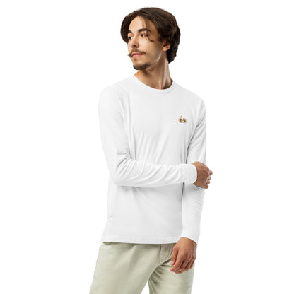 DS // Men's Embroidered Long Sleeve Fitted Crew T-shirt