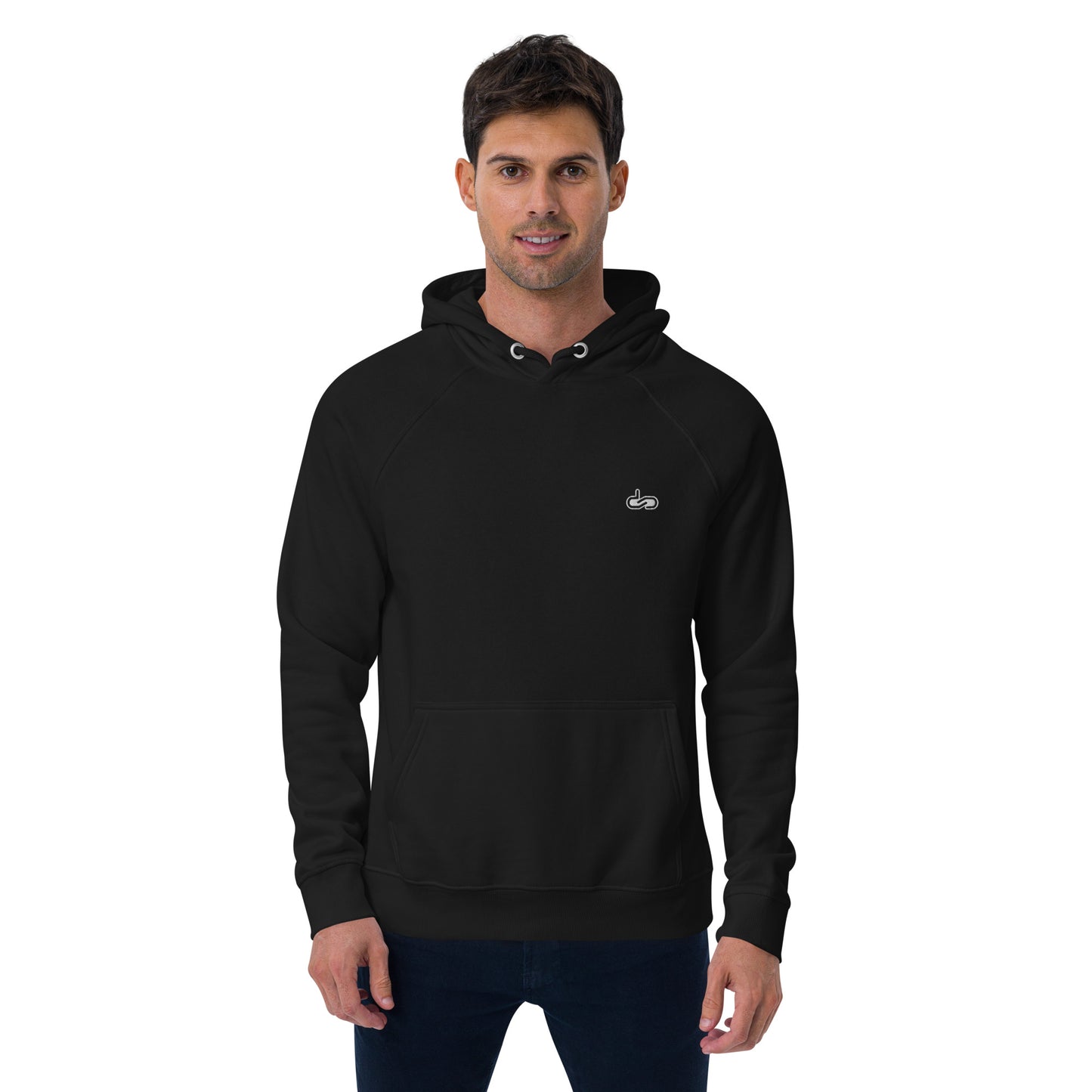 DS// Men's Embroidered Eco Raglan Hoodie