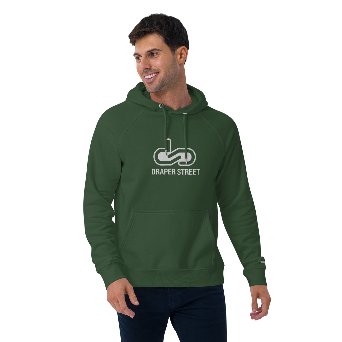 DS // Men's Embroidered Eco Raglan Hoodie