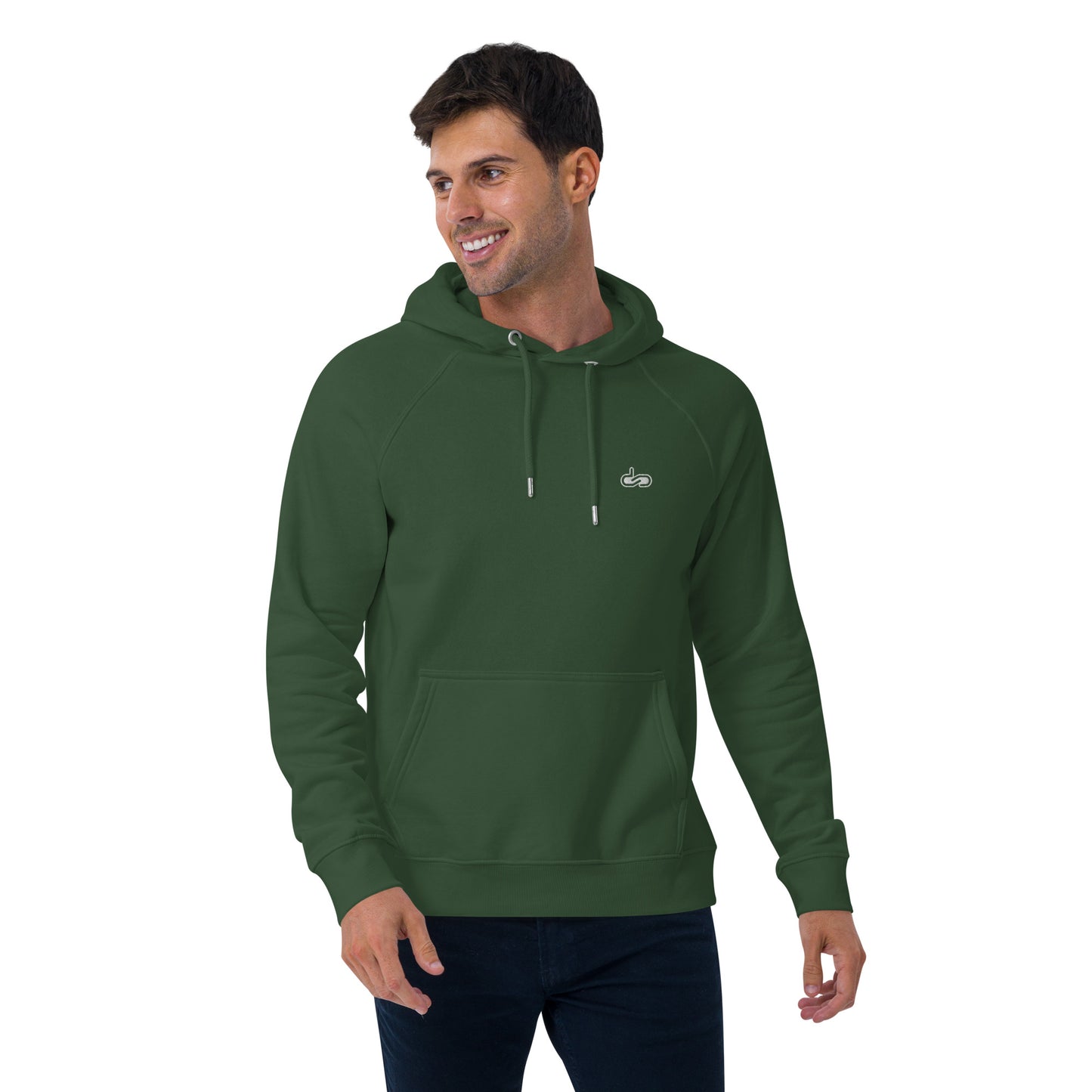 DS// Men's Embroidered Eco Raglan Hoodie