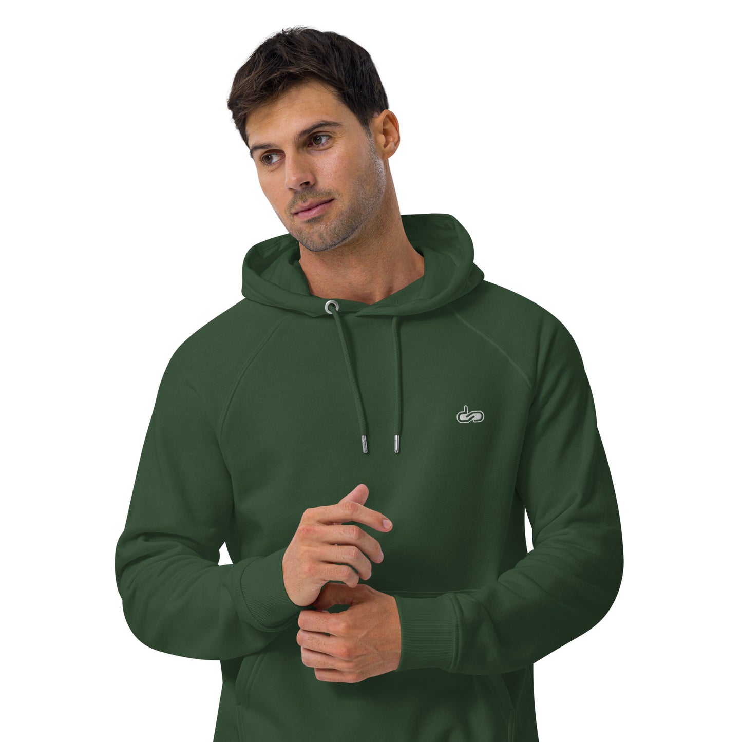 DS// Men's Embroidered Eco Raglan Hoodie
