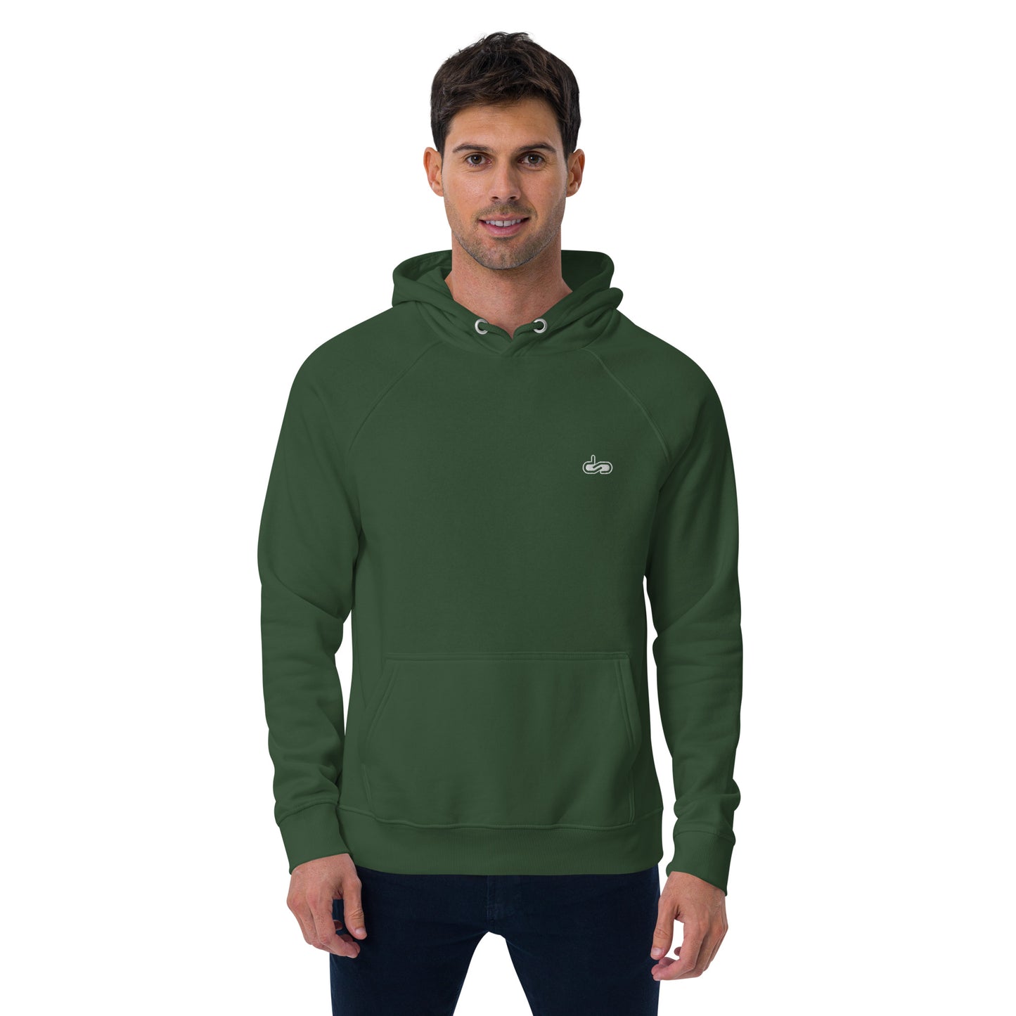 DS// Men's Embroidered Eco Raglan Hoodie
