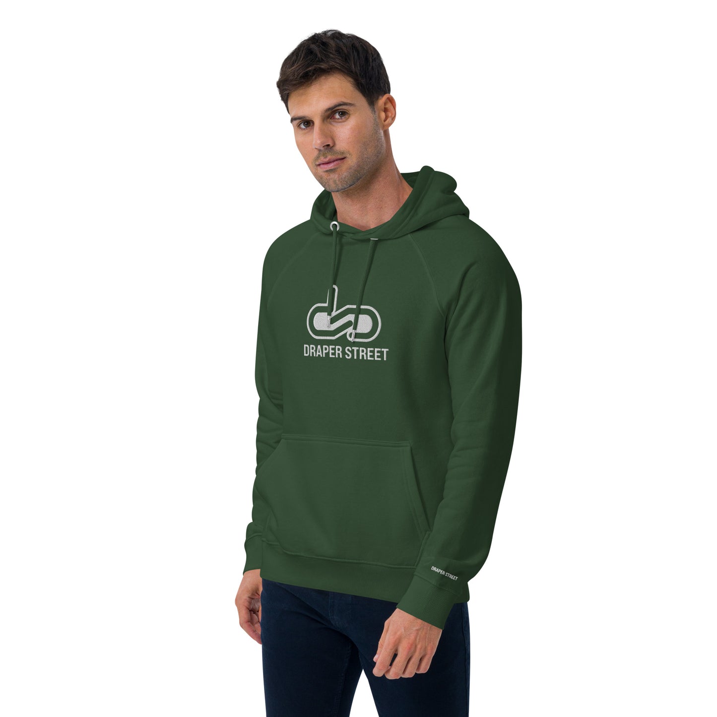 DS // Men's Embroidered Eco Raglan Hoodie