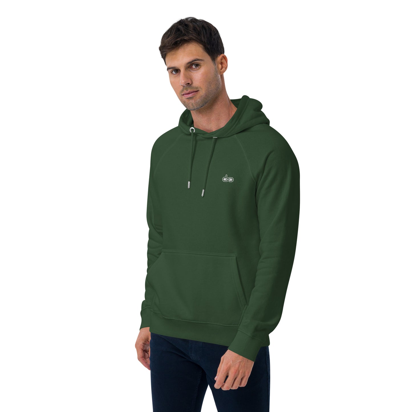 DS// Men's Embroidered Eco Raglan Hoodie