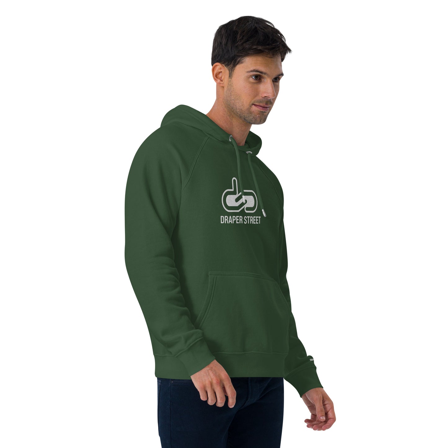 DS // Men's Embroidered Eco Raglan Hoodie