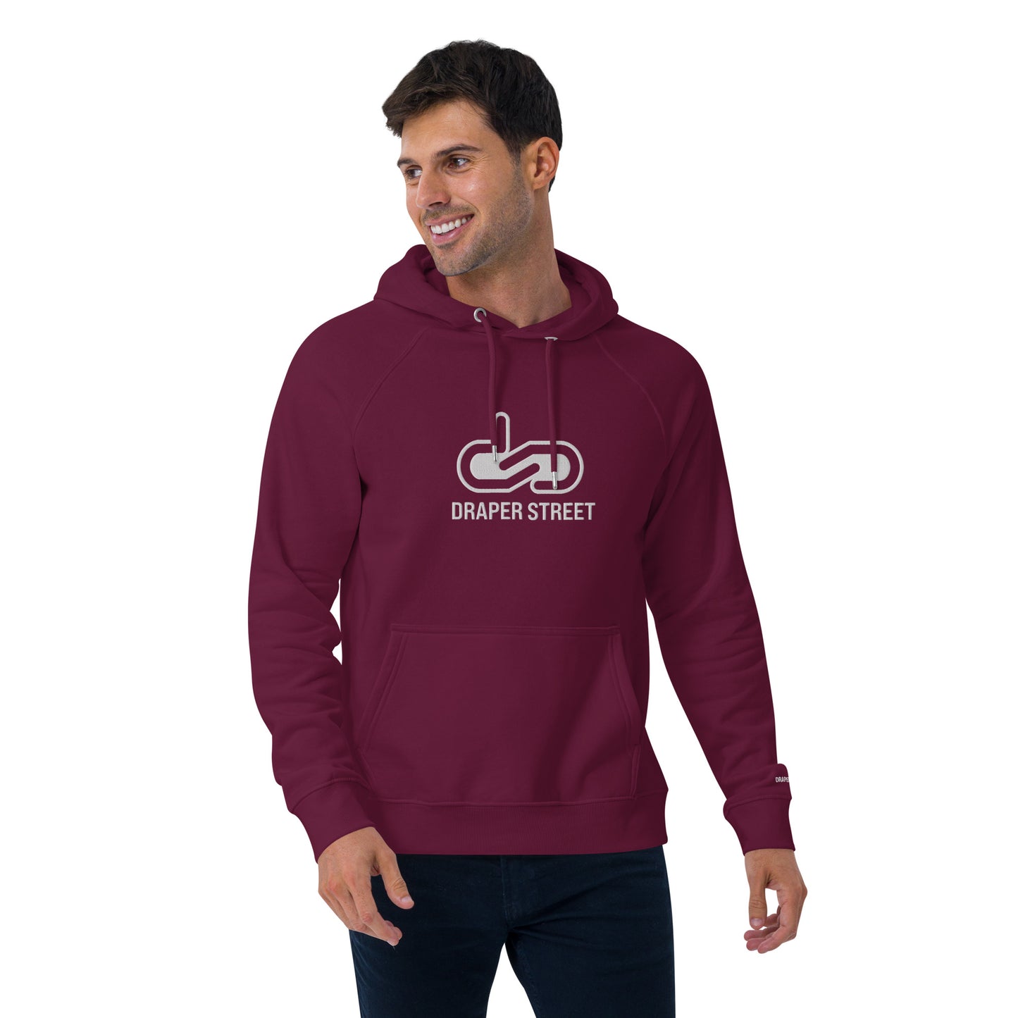 DS // Men's Embroidered Eco Raglan Hoodie