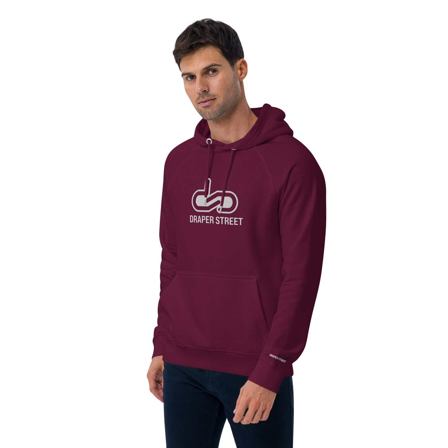 DS // Men's Embroidered Eco Raglan Hoodie