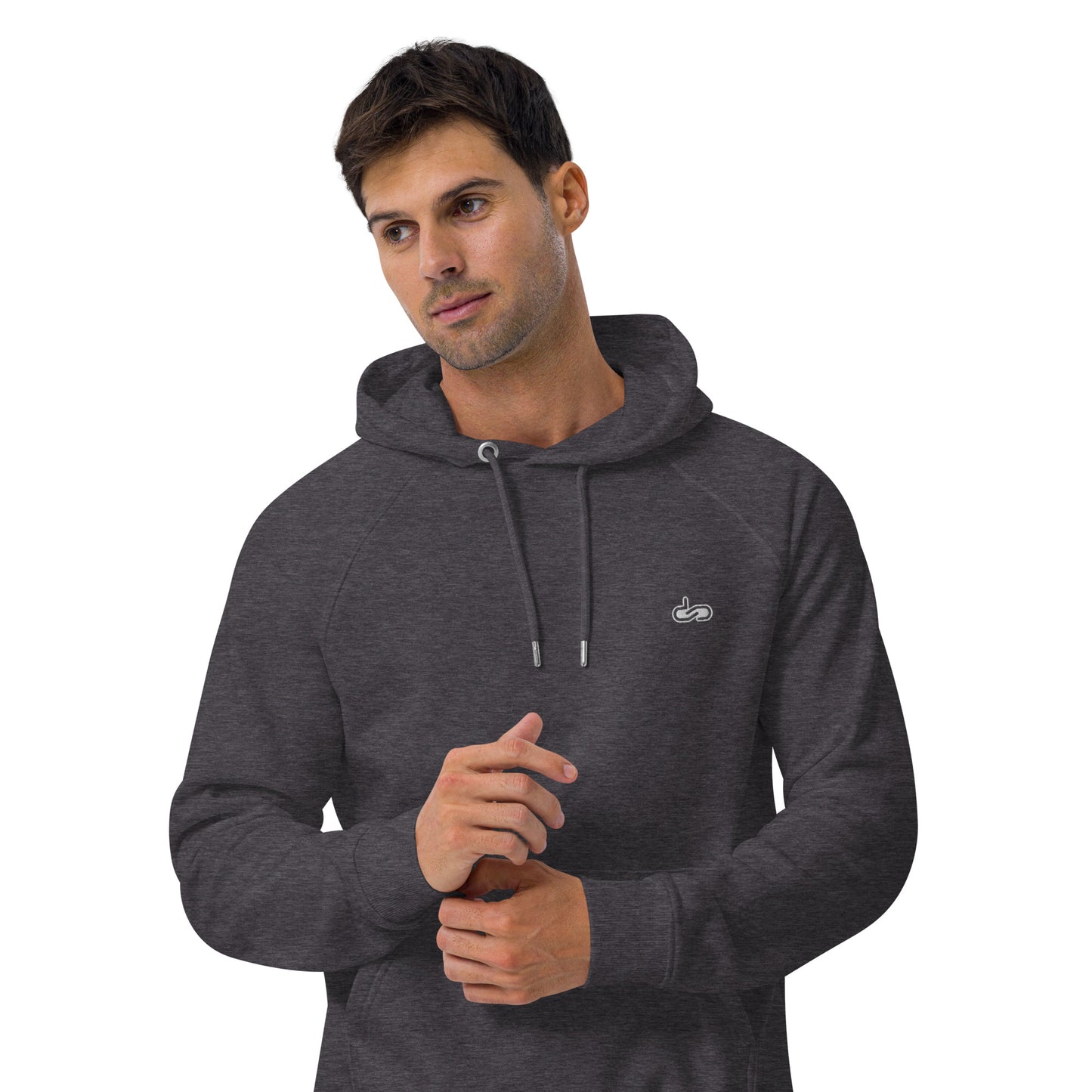 DS// Men's Embroidered Eco Raglan Hoodie