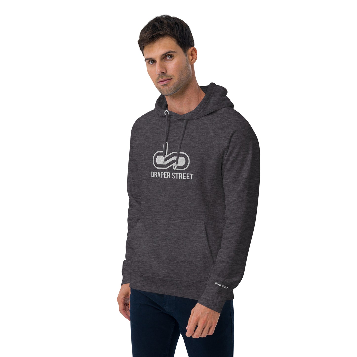 DS // Men's Embroidered Eco Raglan Hoodie