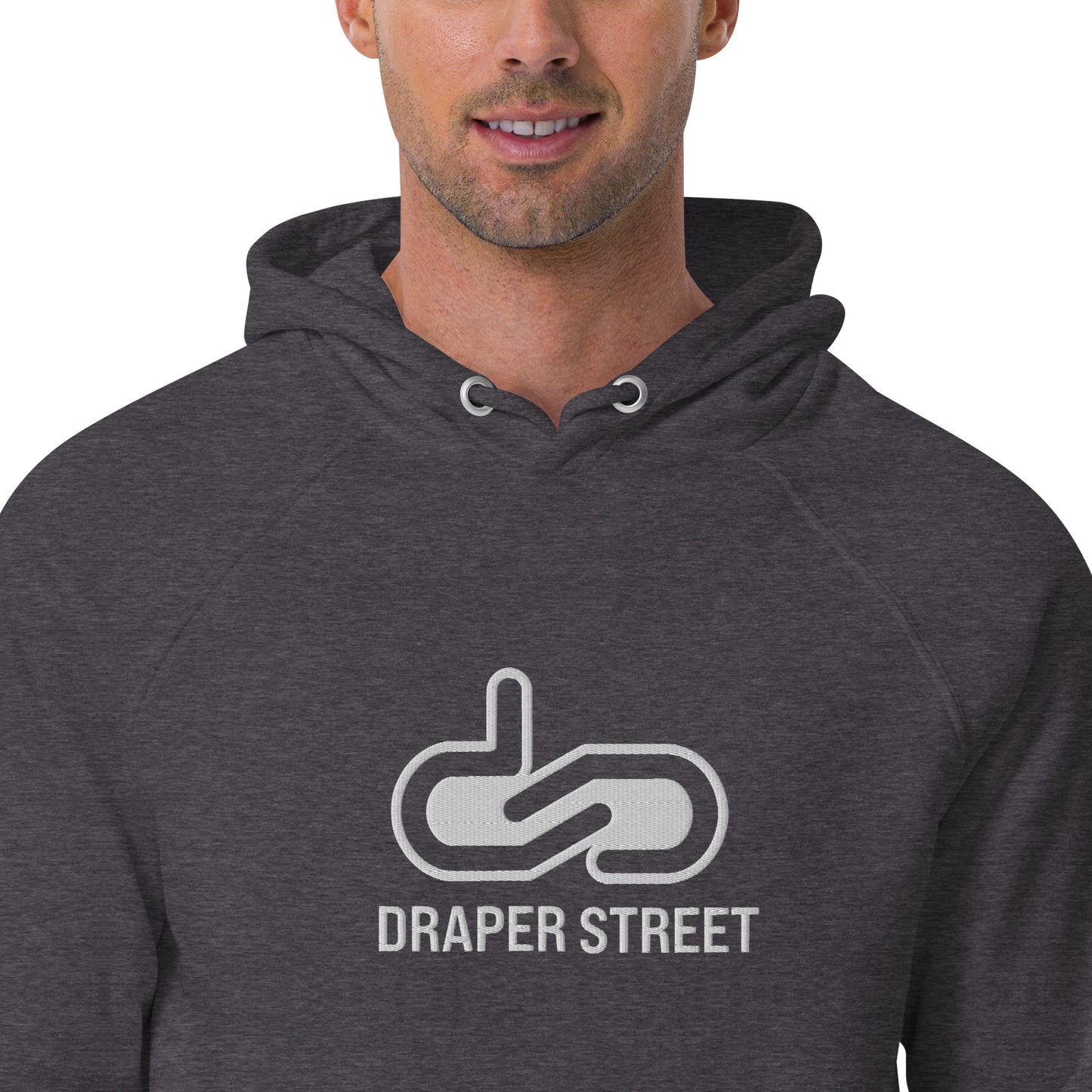 DS // Men's Embroidered Eco Raglan Hoodie