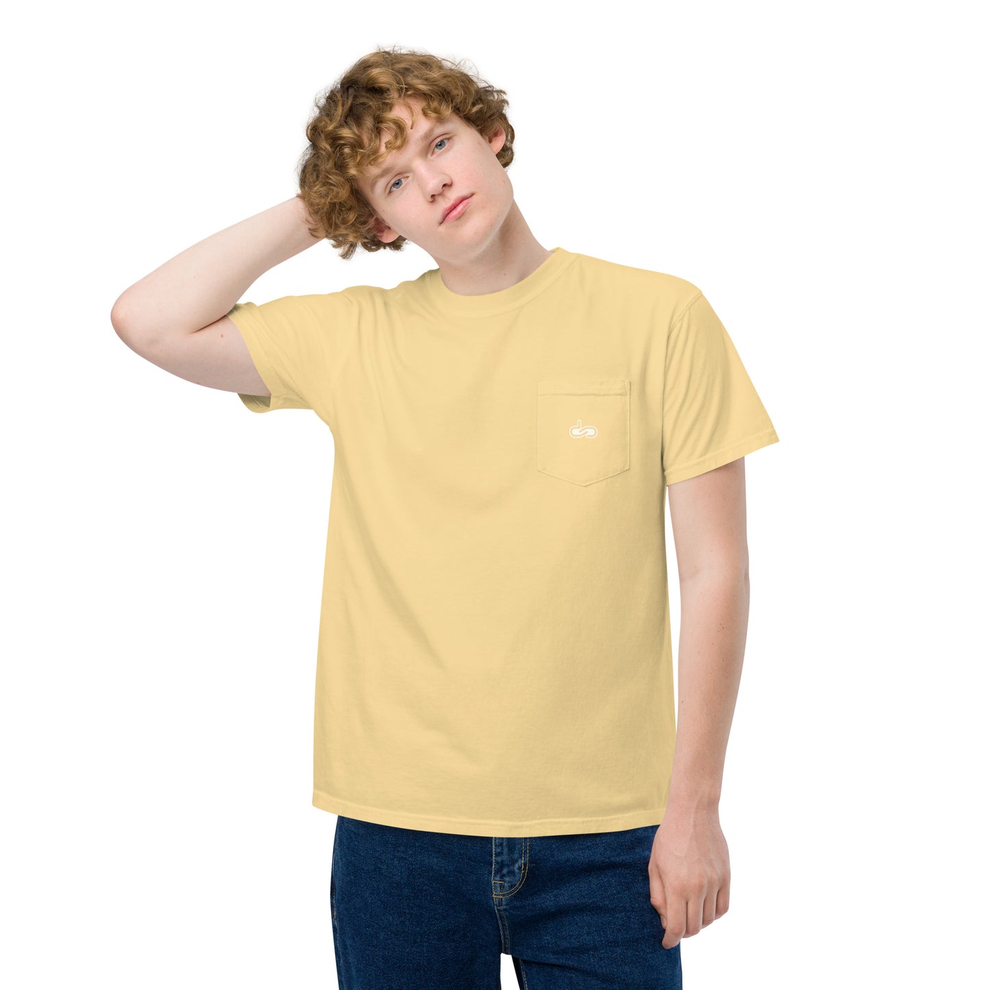 DS // Men's Embroidered Garment-dyed Pocket T-shirt
