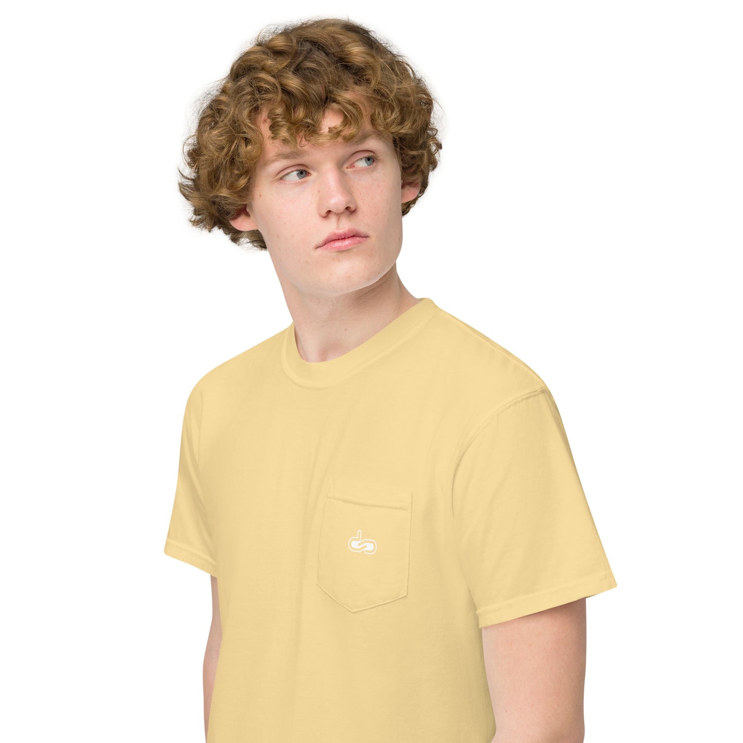 DS // Men's Embroidered Garment-dyed Pocket T-shirt