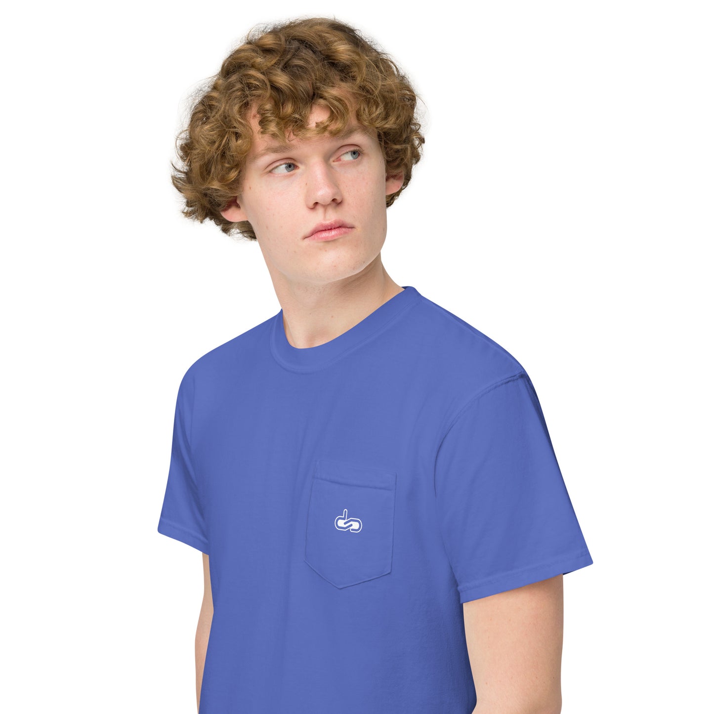 DS // Men's Embroidered Garment-dyed Pocket T-shirt