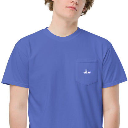 DS // Men's Embroidered Garment-dyed Pocket T-shirt