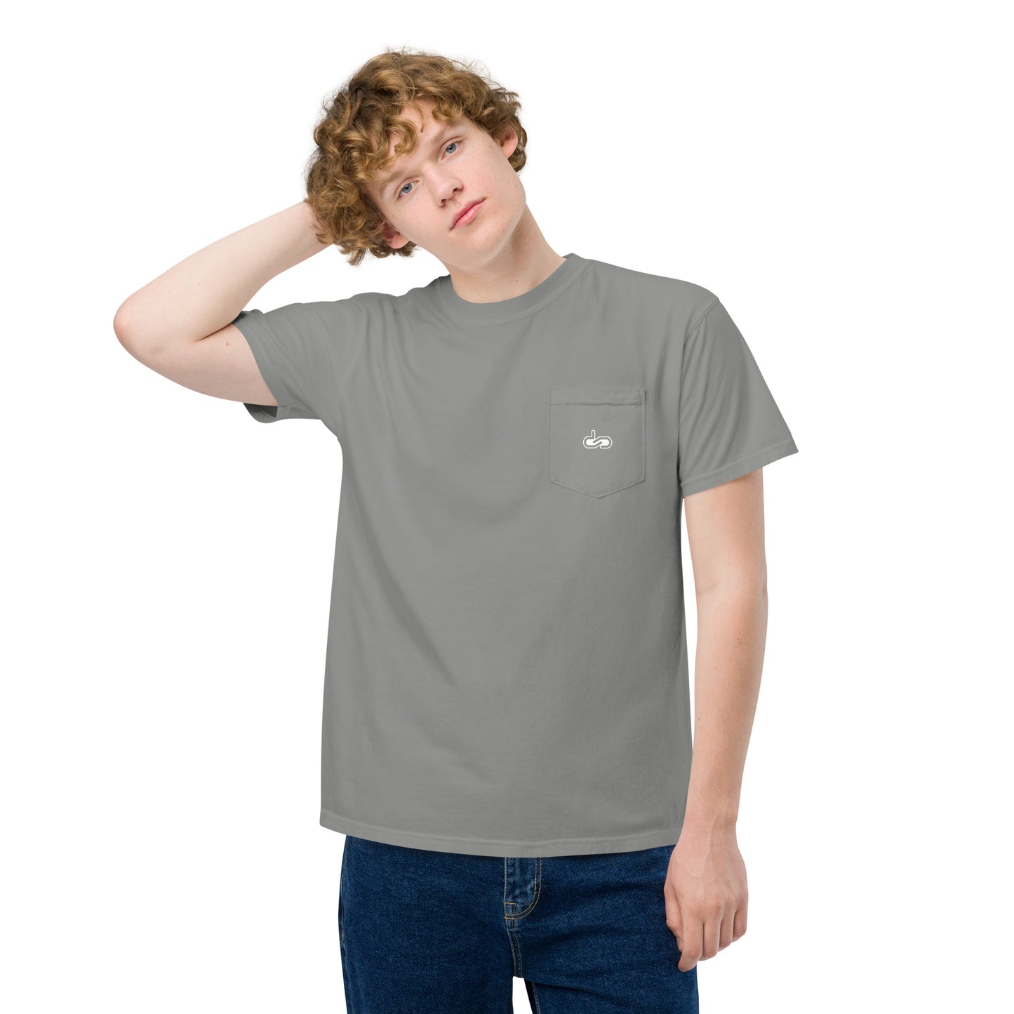 DS // Men's Embroidered Garment-dyed Pocket T-shirt