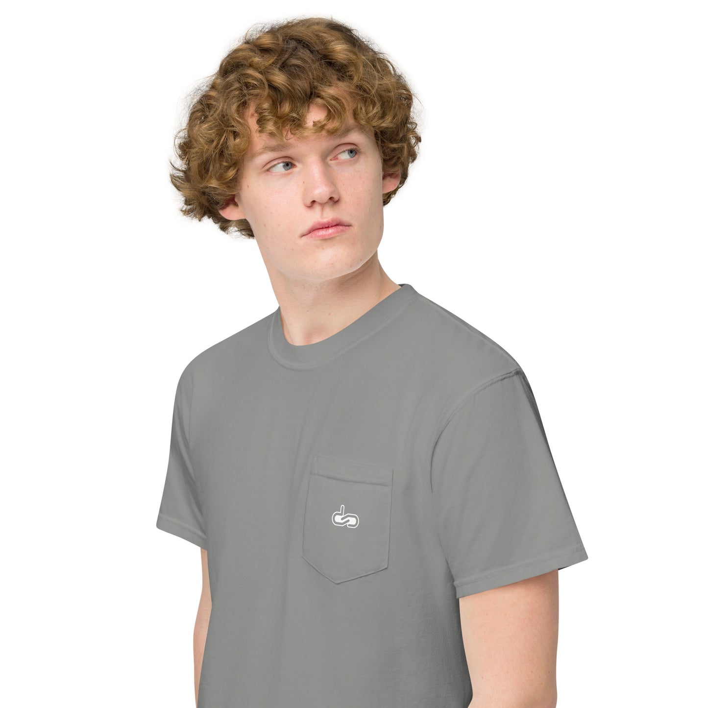 DS // Men's Embroidered Garment-dyed Pocket T-shirt