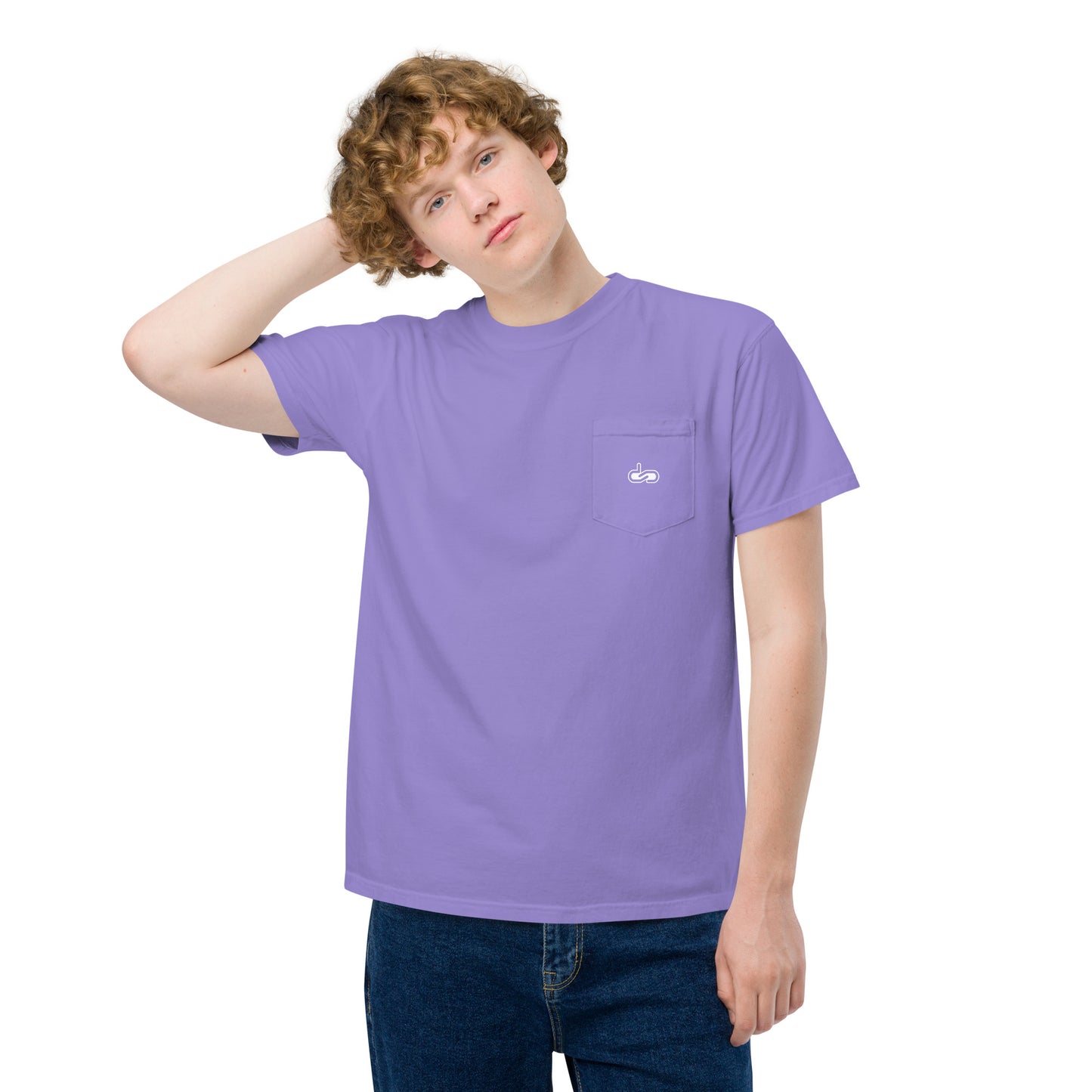 DS // Men's Embroidered Garment-dyed Pocket T-shirt