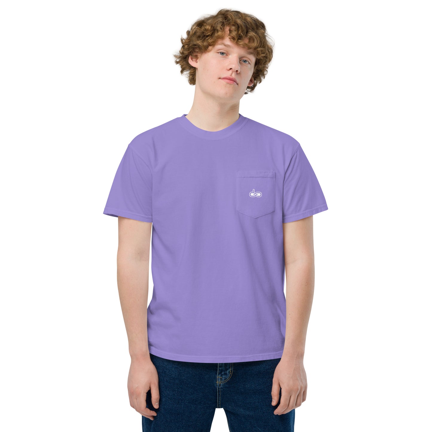 DS // Men's Embroidered Garment-dyed Pocket T-shirt