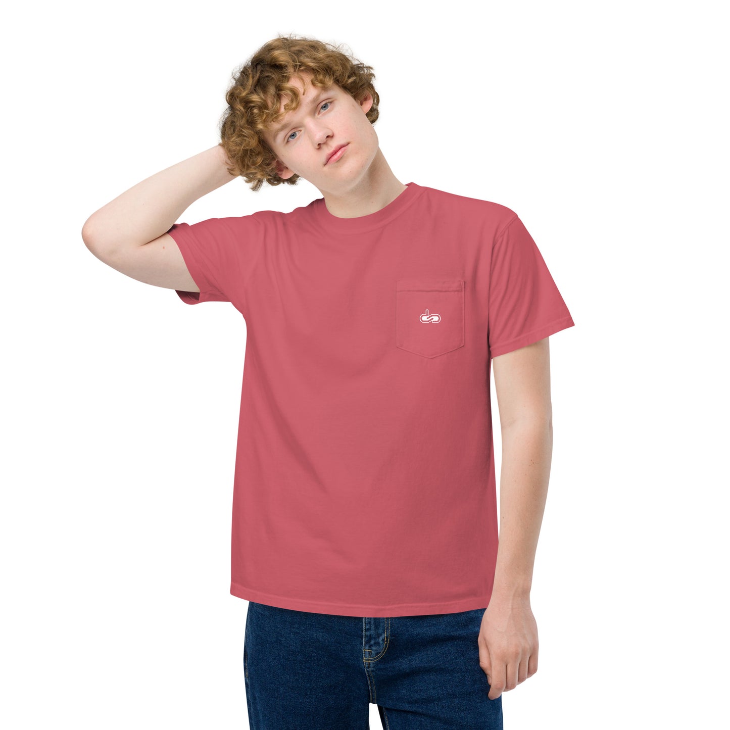 DS // Men's Embroidered Garment-dyed Pocket T-shirt